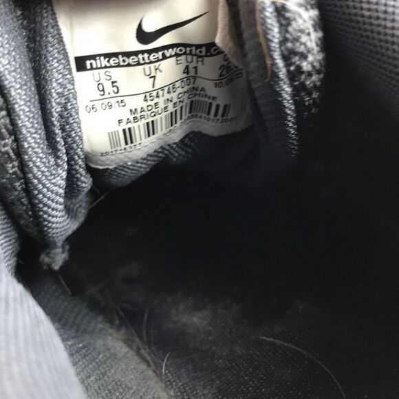 Nike Air Max 1 Premium Black Metallic Hematite 454746-007 Women's Size 9.5 - Picture 11 of 12